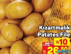 KIZARTMALIK PATATES FİLE KG